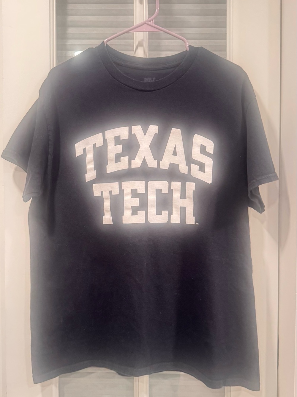 MV Sport Black T-Shirt with White "Texas Tech" Logo